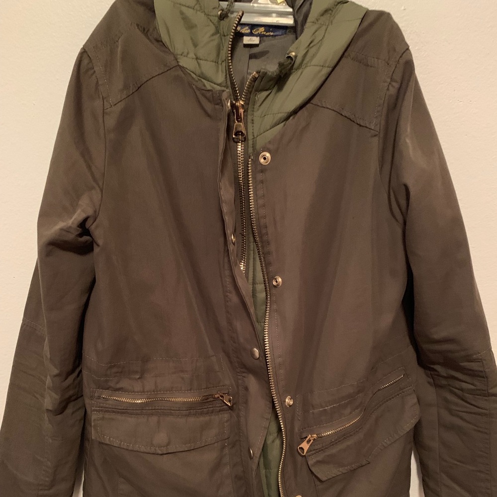 Olive Green Jacket With Gold Detailing